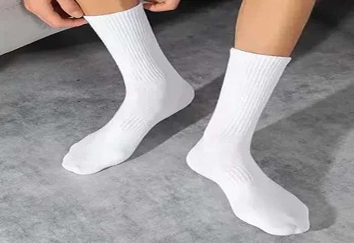 تصویر 2 از جوراب مردانه سفید بادوام مصرف طولانی